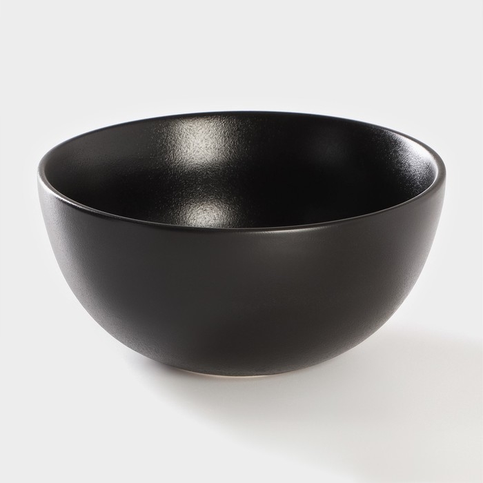 Миска фарфоровая на подставке из бамбука Magistro &laquo;Галактика&raquo;, 1,2 л, 18&times;18&times;8,5 см, цвет чёрный