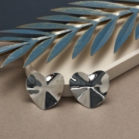 Клипсы &laquo;Тренд&raquo; сердечко, цвет серебро