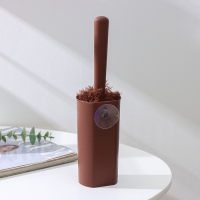 Щётка для удаления пыли Доляна &laquo;Антистатик&raquo;, 29 см, с подставкой на присоске, микрофибра, цвет коричневый