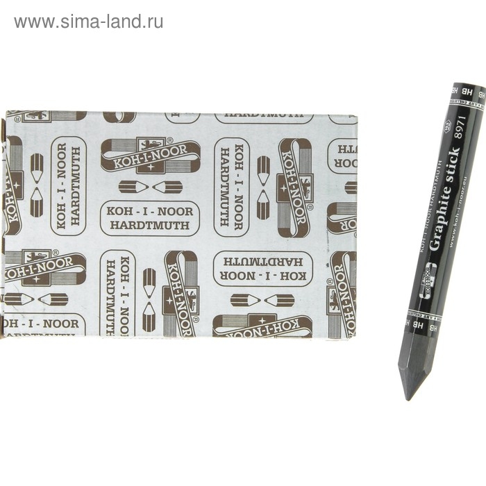 Карандаш чернографитный (цельнографитовый) Koh-I-Noor 8971 HB, утолщённый