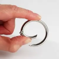 Кольцо-карабин, d=32/40 мм, толщина - 4 мм, цвет серебряный