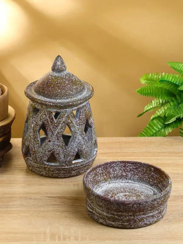 Подсвечник терракота &laquo;Фонарь&raquo;, 17&times;17&times;29 см