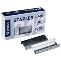 Скобы металлические №24/6, GLOBUS, для степлера, 1000 шт., высококачественная сталь