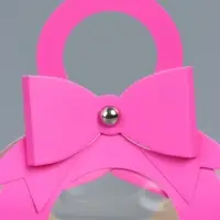 Коробка складная, с бантом и ручкой, 13 х 6,5 х 4 см, розовая