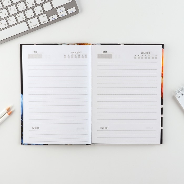 Подарочный набор &laquo;УЧИТЕЛЬ звучит гордо&raquo;: ежедневник и ручка-колокольчик (шариковая, синяя паста, 1 мм)