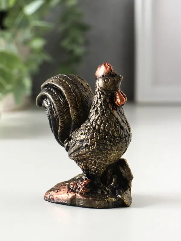 Фигура "Золотой петух" 9,7х8х5 см