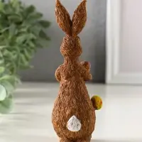 Сувенир полистоун "Кролик с пасхальными яичками" 4,8х5х14,5 см