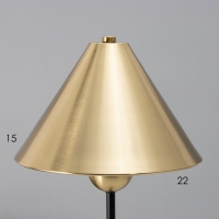 Настольная лампа с абажуром RISALUX &laquo;Найла&raquo; модерн, , Е27, 3 Вт, латунь, 23&times;23&times;51.5 см