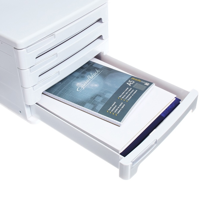 Файл-кабинет 4-секционный пластиковый ErichKrause "Classic", белый