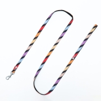 Комплект амуниции двухслойный, S, поводок 120х1 см,ОШ 24-38 ОГ 29-41 см, разноцветные полосы   96837