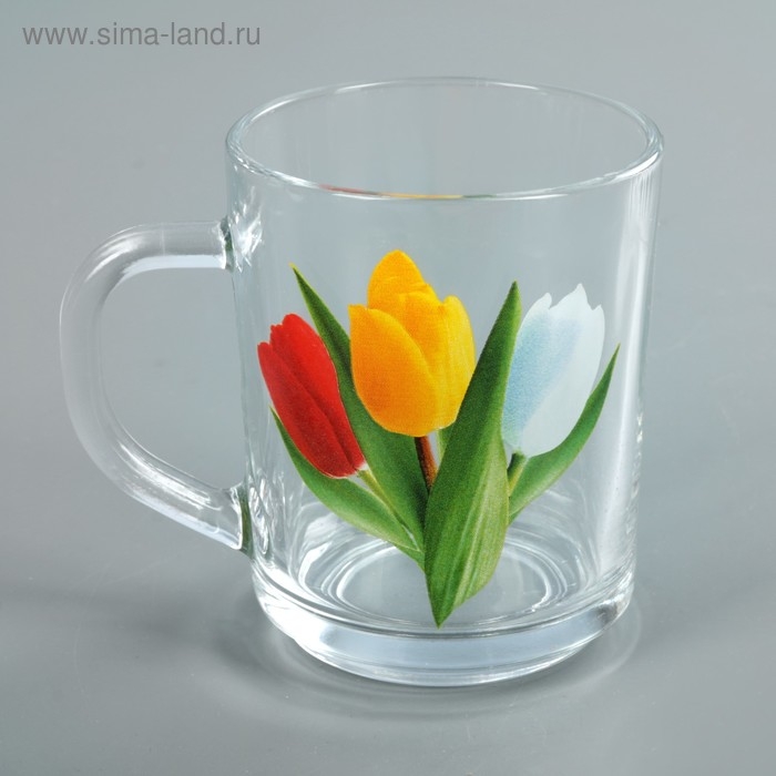 Кружка стеклянная для чая &laquo;Ассорти&raquo;, 200 мл, рисунок МИКС