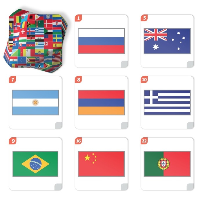 Настольная игра &laquo;Мемо Флаги&raquo;, 50 карт, 5+