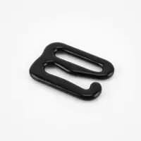 Крючок для бретелей, металлический, 10 мм, 20 шт., чёрный