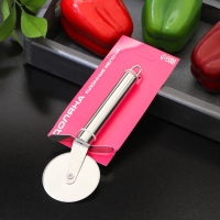 Нож для теста и пиццы Доляна «Металлик», 19,5 см, цвет серебристый Нож для теста и пиццы Доляна «Металлик», 19,5 см, цвет серебристый