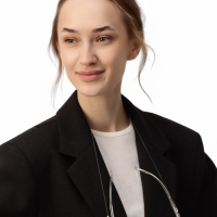 Шнурок для очков на шею 70 см силиконовый, черный Шнурок для очков на шею 70 см силиконовый, черный