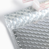 Пакет упаковочный пупырчатый, с  клапаном и клеевым слоем,32х40+4 см,п/э, 3 слоя, металлизир