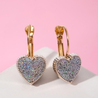 Серьги ассорти &laquo;Сердца&raquo; блёстки, цвет серебро в золоте