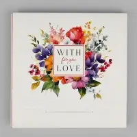 Коробка для шоколада квадратная &laquo;Цветы&raquo;, 10.2 х 10.2 х 1.4 см