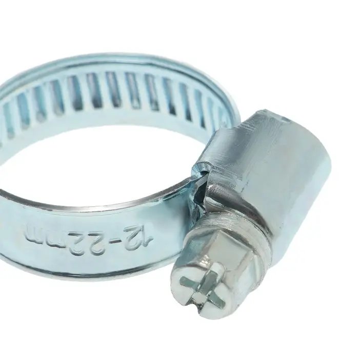 Хомут червячный ZEIN engr, несквозная просечка, диаметр 12-22 мм, ширина 9 мм, оцинкованный