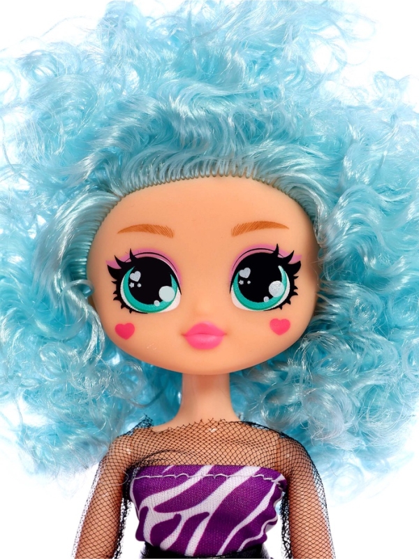 Кукла «Кудряшка Рина», шарниры в руках, голубой Кукла «Кудряшка Рина», шарниры в руках, голубой