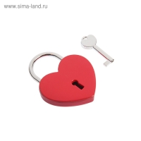 Замок сувенирный ТУНДРА "Сердце", красный
