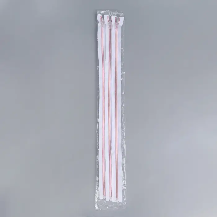 Молния &laquo;Спираль&raquo;, №5, разъёмная, замок автомат, 60 см, белая, розовая