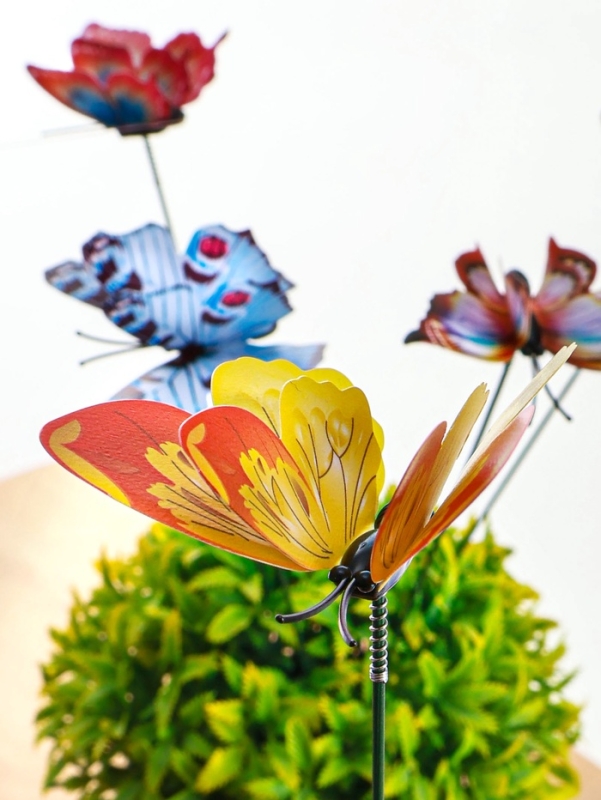 Набор штекеров "Бабочки двойные крылья" в наборе 5шт, 6см