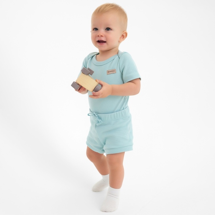 Комплект детский (боди, шорты) MINAKU, цвет ментол, рост 68-74 см