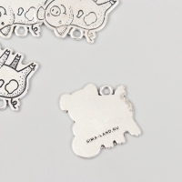 Металлический элемент, декоративная подвеска &laquo;Хрюшка с рублём&raquo; набор 5 шт 2,4х2,5 см