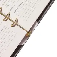 Органайзер на кольцах, А5, с хлястиком, 80л, линия, к/зам, Синий