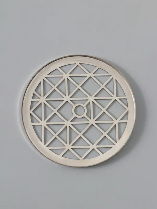 Крышка металлическая для вазы "Классик" d-12 см, серебро