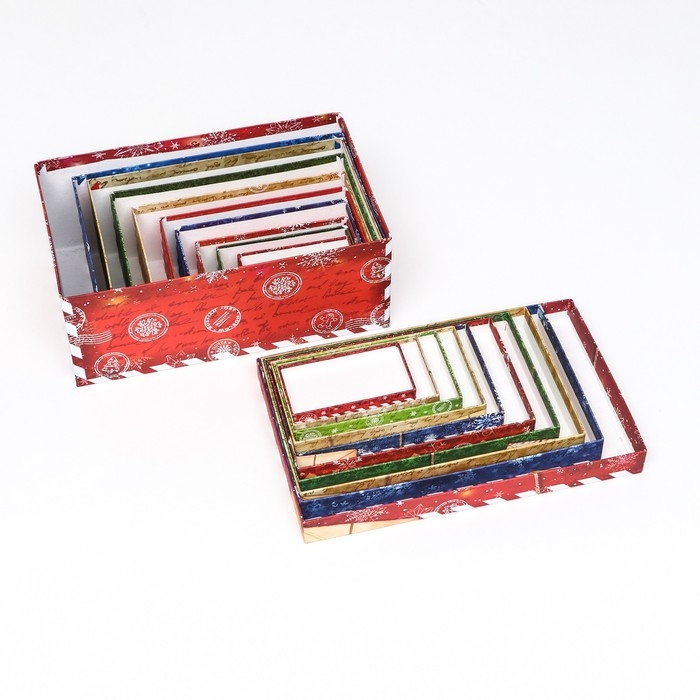 Набор коробок 10 в 1 "Почта от Деда Мороза", 30 х 19 х 11,5 - 12 х 6,5 х 4 см