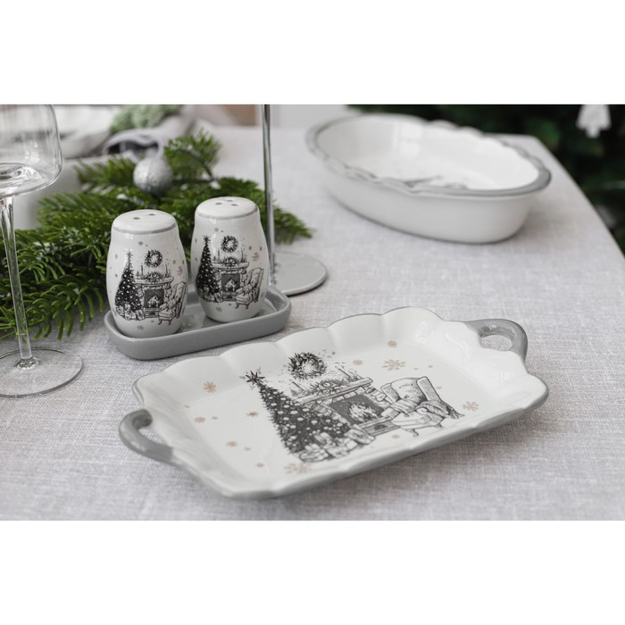 Блюдо сервировочное Доляна &laquo;Хюгге&raquo;, 23,5&times;14&times;3 см, цвет белый