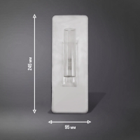 Гладилка ТУНДРА, пластиковая, прозрачная, 110 г, 245 х 95 мм