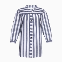 Рубашка женская, цвет серый/белый, размер 46