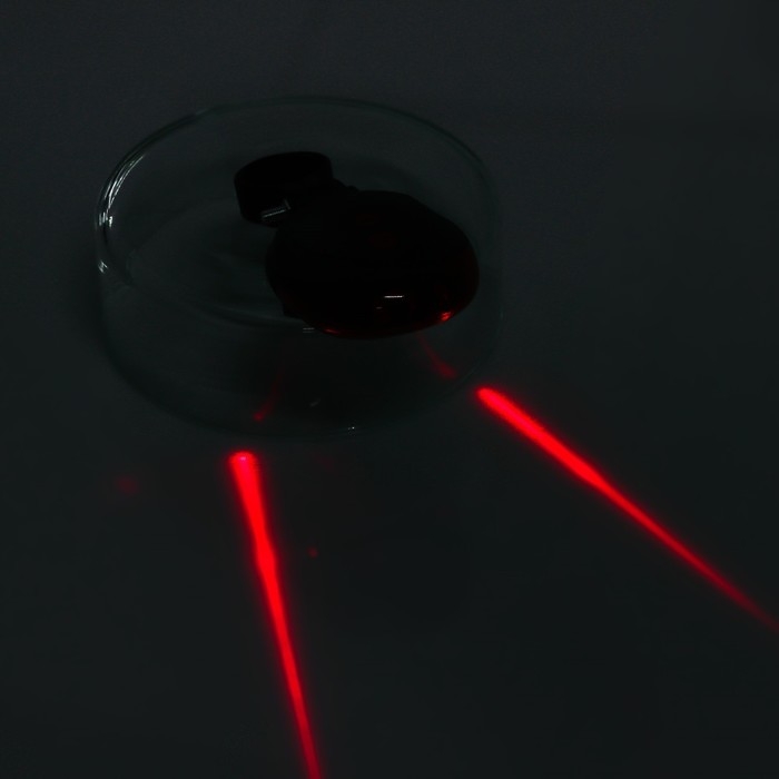 Фонарь-лазер велосипедный задний "Мастер К", водонепроницаемый, 4 режима, 2ААА