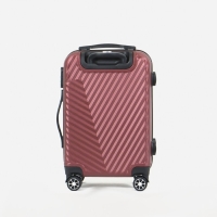 Чемодан малый 36 л (S), &laquo;Фабрика КАРТЕКС&raquo;, отдел на молнии, кодовый замок, 4 колеса, цвет бордовый