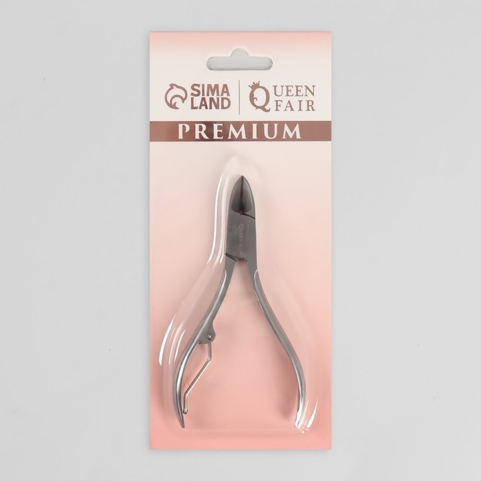 Кусачки педикюрные &laquo;Premium&raquo;, 10,6 см, длина лезвия - 14 мм, на блистере, цвет серебристый
