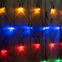 Гирлянда «Сеть» 2 х 3 м, IP44, УМС, тёмная нить, 384 LED, свечение мульти, 220 В Гирлянда «Сеть» 2 х 3 м, IP44, УМС, тёмная нить, 384 LED, свечение мульти, 220 В