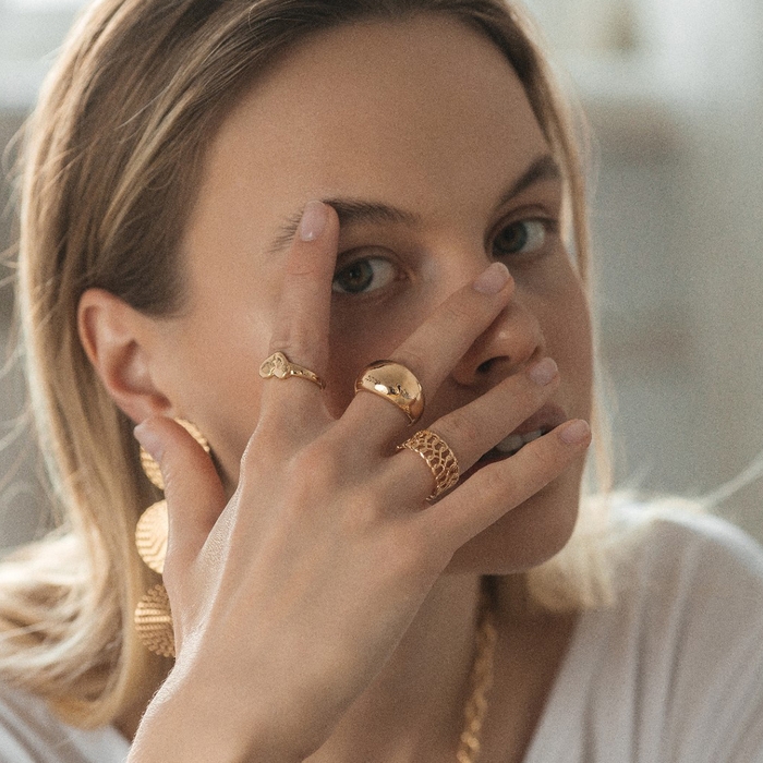 Кольцо «Минимал» выпуклое, цвет золото, безразмерное Кольцо «Минимал» выпуклое, цвет золото, безразмерное