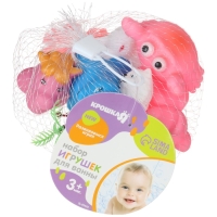 Набор резиновых игрушек для ванны &laquo;На острове&raquo;, с пищалкой, 8 шт, Крошка Я