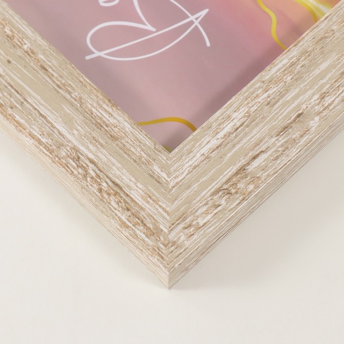 Фоторамка пластик на 4 фото 10х15 см "Аврора" серое дерево 31,5х31,5 см