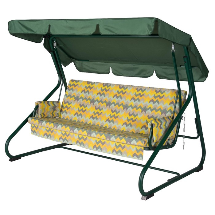 Качели садовые Качели садовые "Колорадо", 209 х 136 х 177 см, макс. нагрузка 300 кг, цвет зеленый