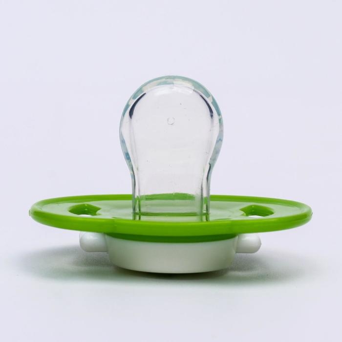 Соска - пустышка силиконовая ортодонтическая &laquo;Лягушка&raquo;, от 6 мес., с колпачком, цвет зеленый