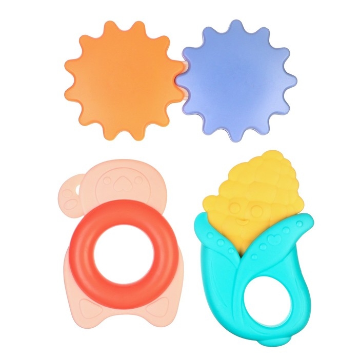 Набор погремушек с прорезывателем &laquo;Овощной МИКС, Крошка Я&raquo;, 3 шт