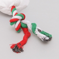 Игрушка мягкая для собак "Снеговик с канатом" с пищалкой, 39 х 13 см Игрушка мягкая для собак "Снеговик с канатом" с пищалкой, 39 х 13 см