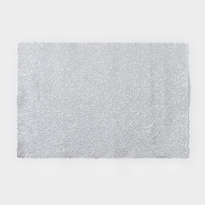 Салфетки сервировочные на стол Доляна &laquo;Соломка&raquo;, 30&times;45 см, 4 шт, серебряные