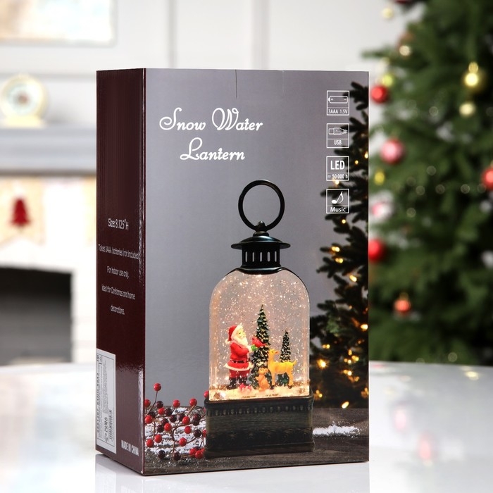 Светодиодная фигура «Фонарь с Дедом Морозом» 10.7 × 20.5 × 6.2 см, пластик, батарейки ААх3 (не в комплекте), USB, свечение тёплое белое Светодиодная фигура «Фонарь с Дедом Морозом» 10.7 × 20.5 × 6.2 см, пластик, батарейки ААх3 (не в комплекте), USB, свечение тёплое белое