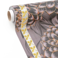 Клеёнка на стол &laquo;В саду&raquo;, на тканевой основе, рулон 20 метров, ширина 137 см, цвет бордовый