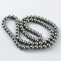 Бусины из стекла, набор 78 шт., диаметр 1 шт. &mdash; 10 мм, цвет серебряный